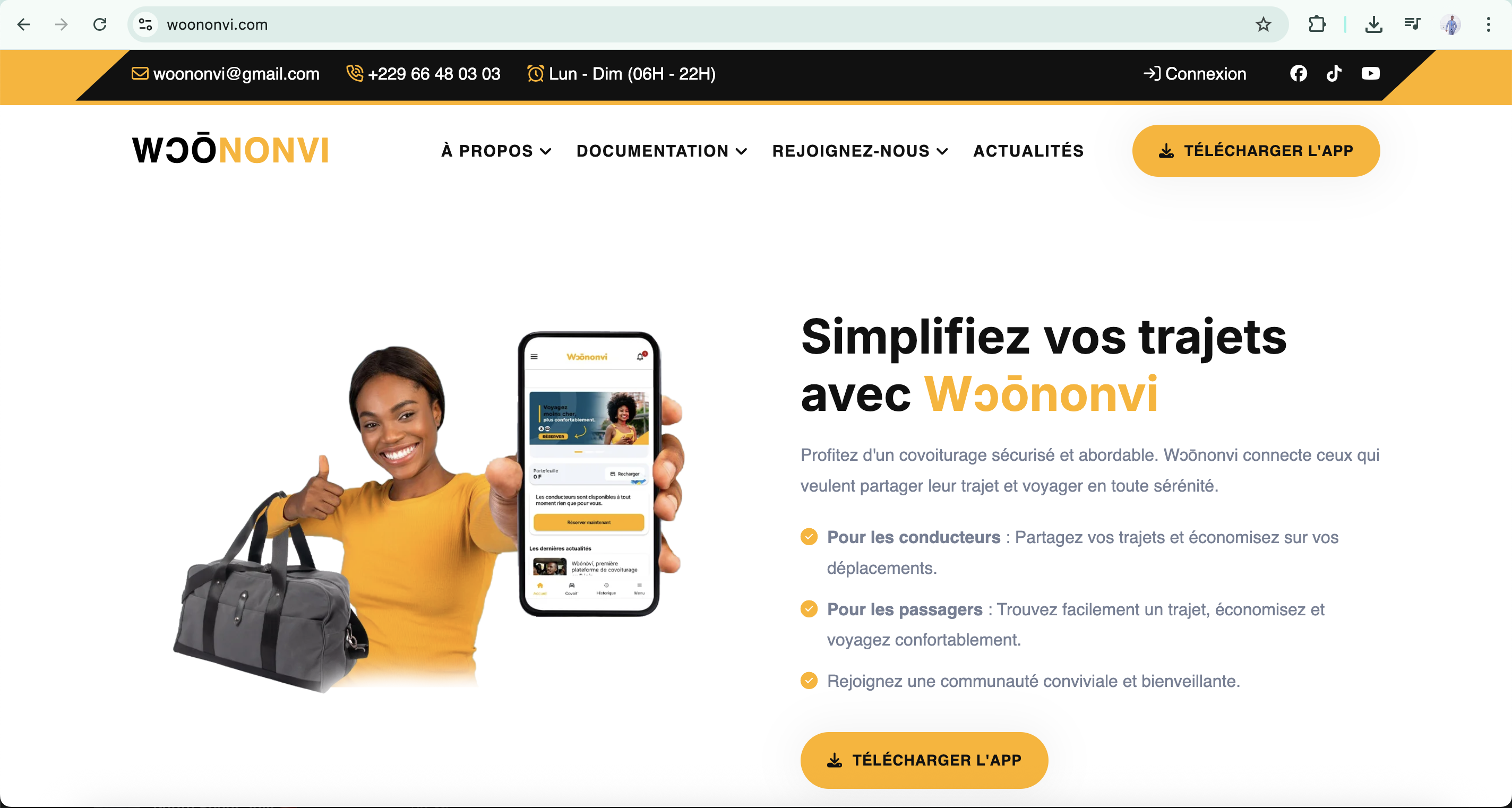 image réalisation de TwoF Technologies Woononvi Showcase Site