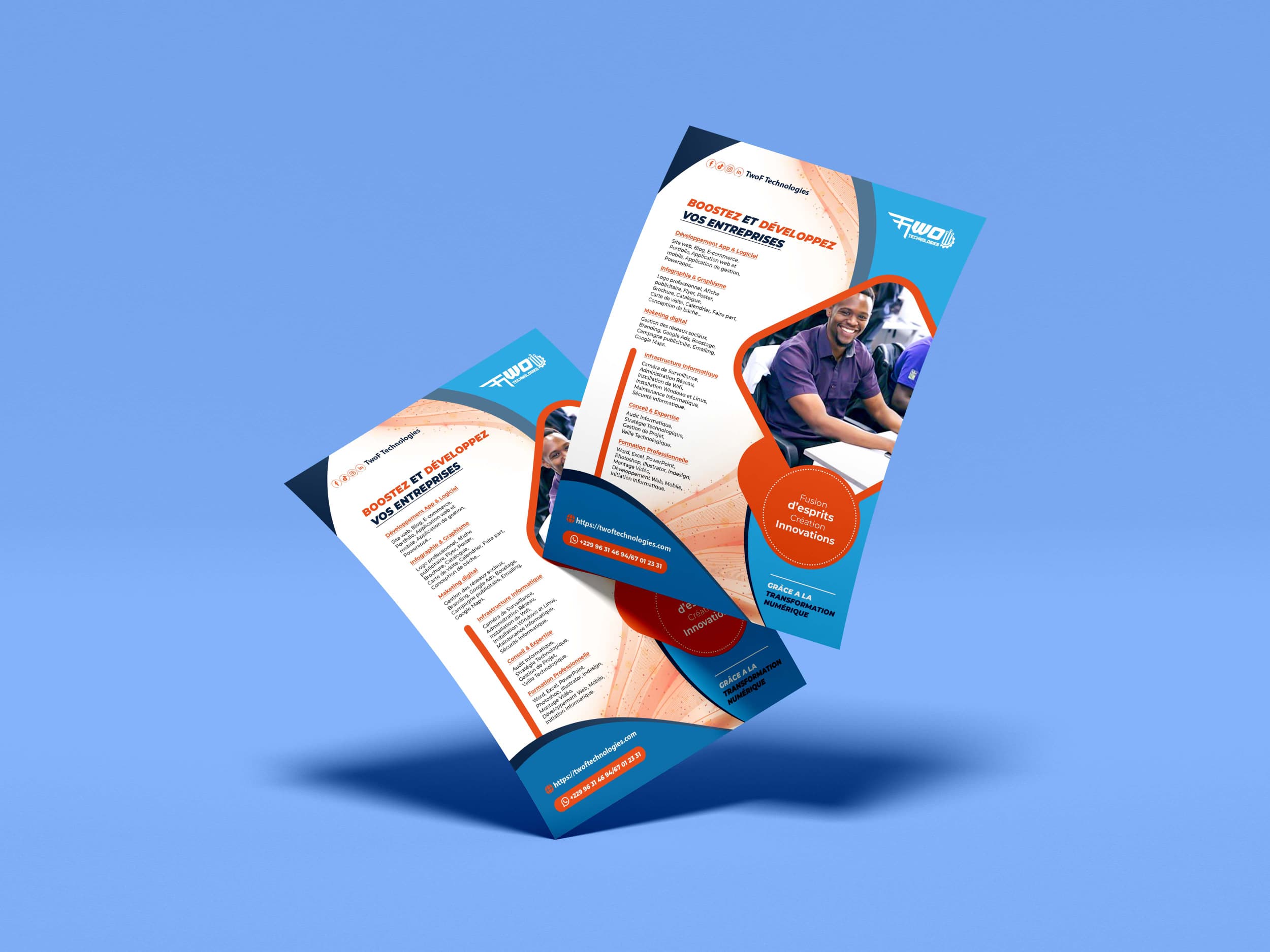 image réalisation de TwoF Technologies TwoF Brochure